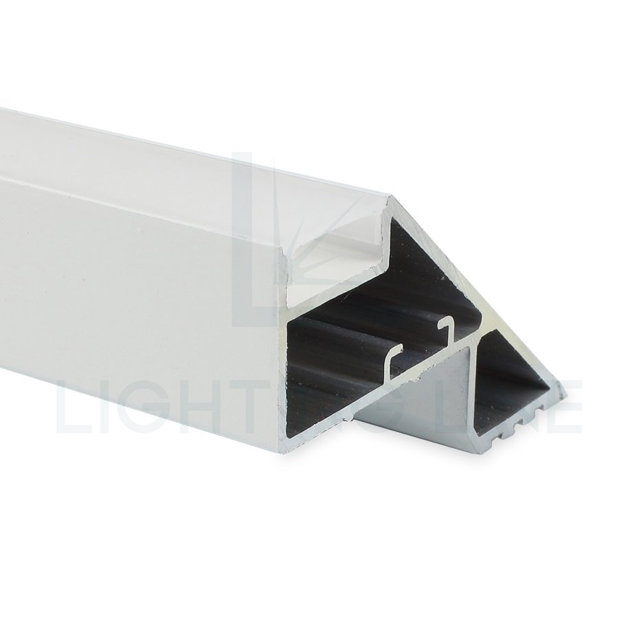 Excellent Cost Effectiveness 54x32mm White Painted Led Strip Aluminium Profile For Plasterboard Wall Coverings