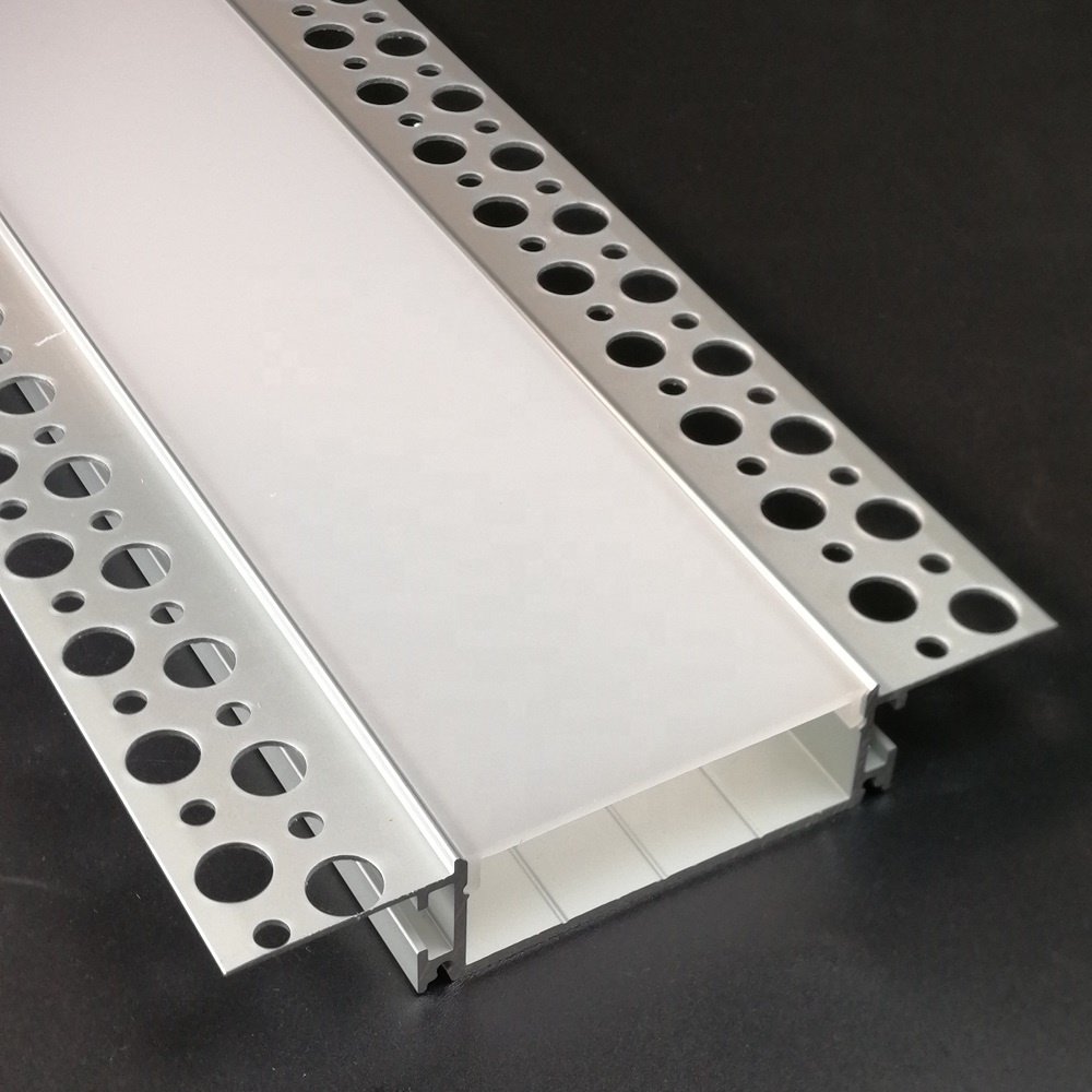 Surface mounting Led Drywall aluminium profile for led strips and led U extrusion for recessed Wall or ceiling light