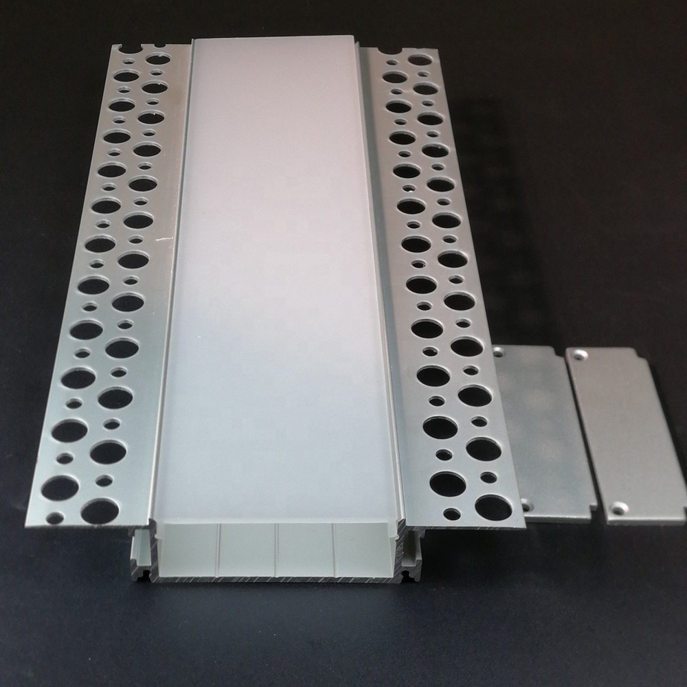 Surface mounting Led Drywall aluminium profile for led strips and led U extrusion for recessed Wall or ceiling light