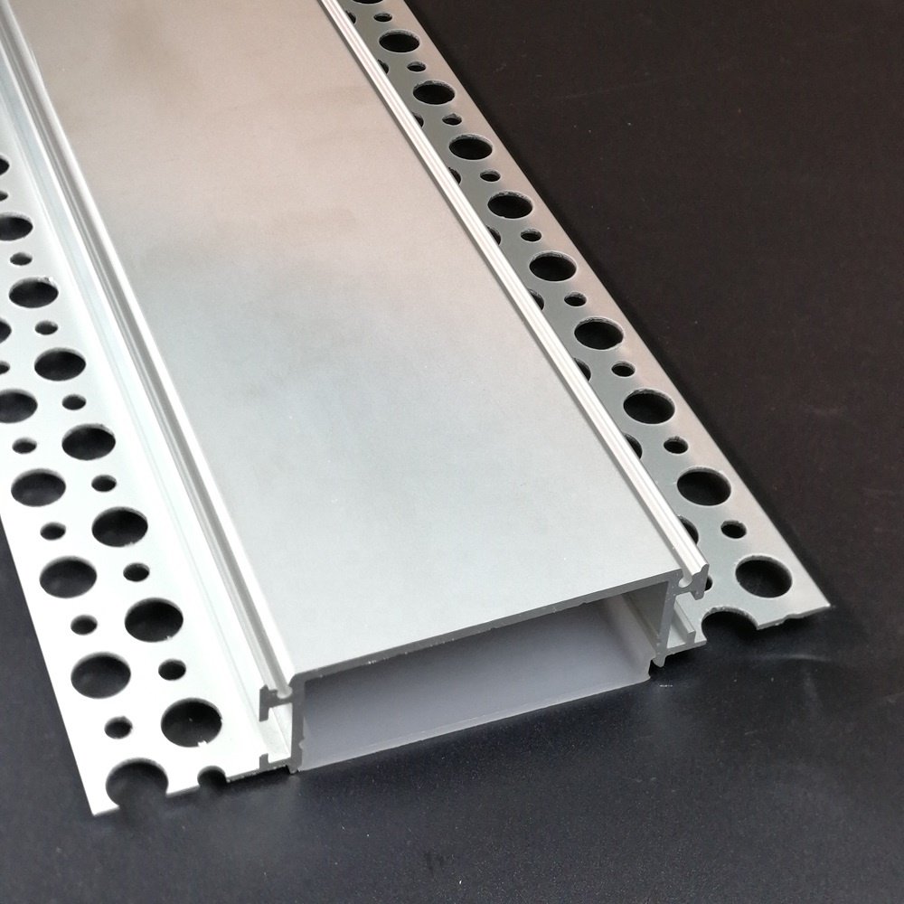 Surface mounting Led Drywall aluminium profile for led strips and led U extrusion for recessed Wall or ceiling light