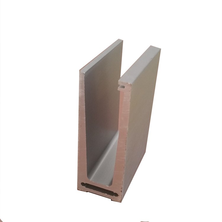 Aluminium u channel frameless glass railing for balcony , balustrade aluminium glass profile , aluminium glass balustrade post