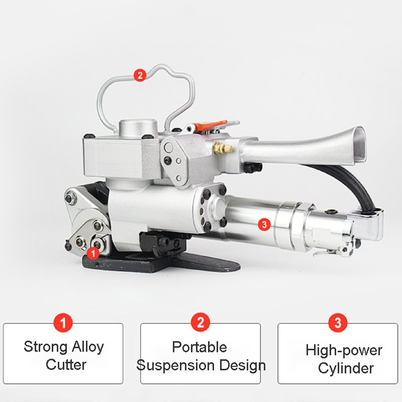 A19 PET Plastic Belt Baling Press And High tension used clothes Cotton Bales Heavy Duty Tools Air Pneumatic Strapping Machine