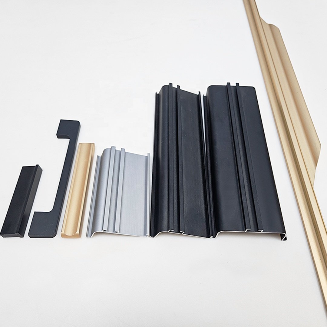 Open mold customization aluminum handles cabinet drawer anodizing door handle frame extrusion aluminum profile