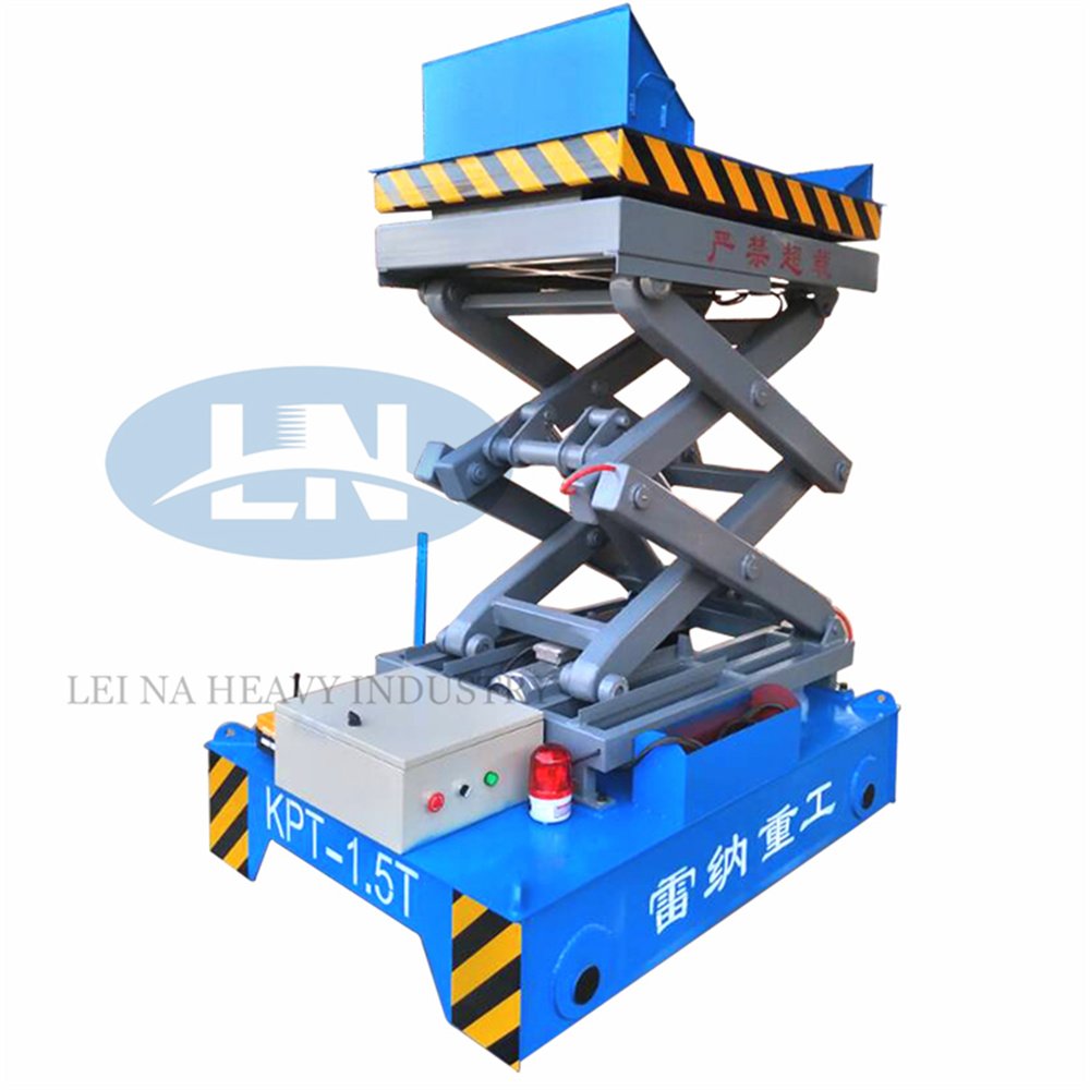 Cheap Aluminium Ingot Factory Hydraulic Lifting Electric Rail Transfer Cart Transfer trolley