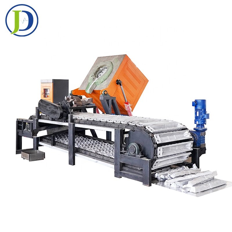 Luoyang brass ingot production line aluminum ingot continuous casting machine aluminum scraps recycling machine