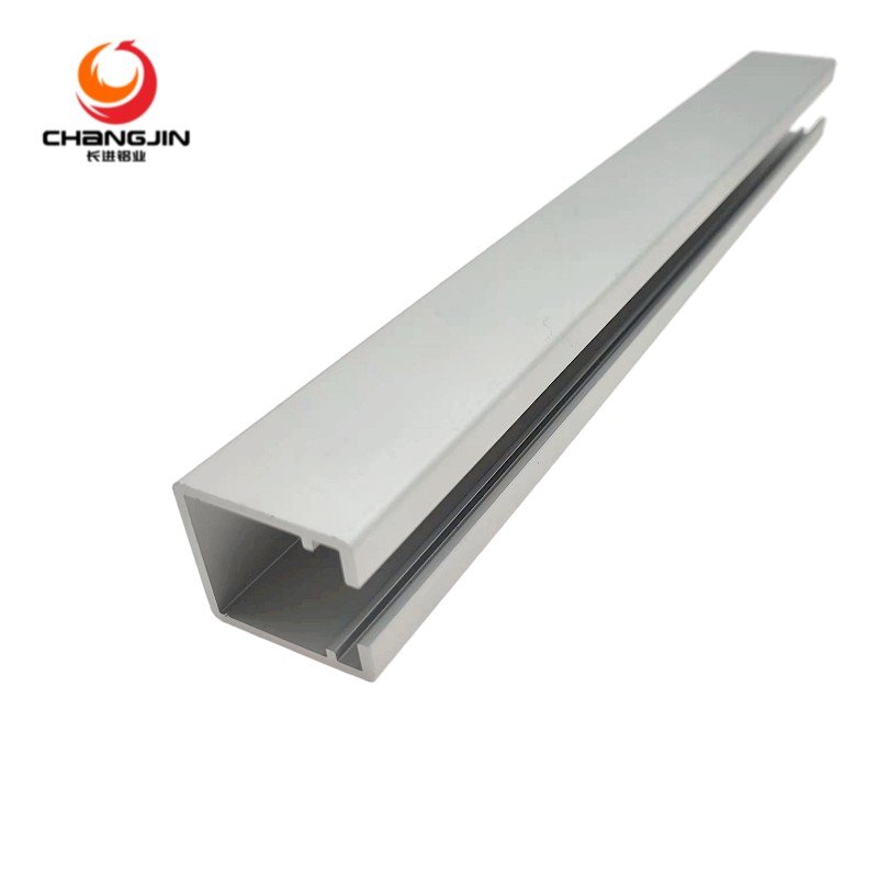6063-t5 custom Aluminium Profile Wardrobe Customize Window Sliding Type aluminum color tube curtain pipe threaded Sliding track