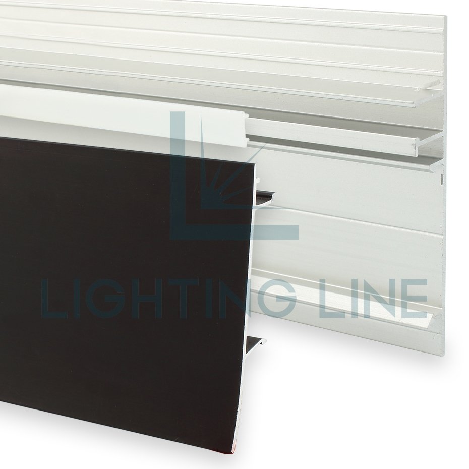 High Selling Affordable Price Lithuania Led Strip Aluminium Profile For Baseboard 75x13 Millimeter