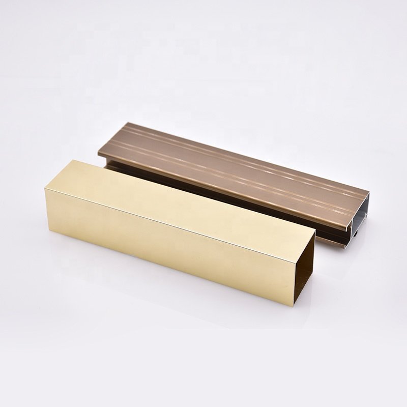 Electrophoresis Rose Golden Aluminum Profiles Anodized Aluminum Frame Profile Door Aluminum Profile