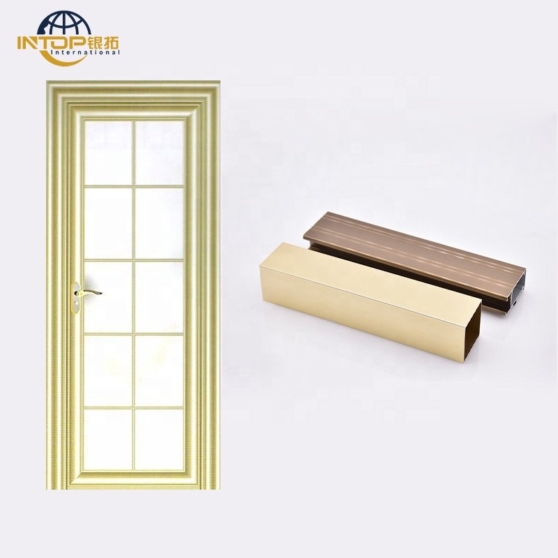Electrophoresis Rose Golden Aluminum Profiles Anodized Aluminum Frame Profile Door Aluminum Profile