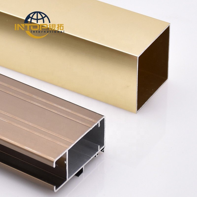 Electrophoresis Rose Golden Aluminum Profiles Anodized Aluminum Frame Profile Door Aluminum Profile