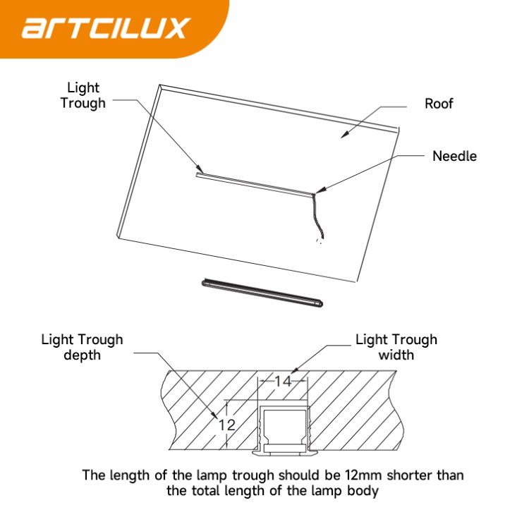 Hot Sale DC Embedded Cabinet Strip led aluminum profile light for plaster board Hand shaking/RIP Sensor Switch