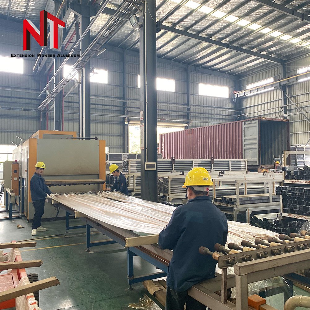 NT China famous factory High quality Wooden Colour Aluminum Profile Extrusion Casement Windows Frame Asia Market