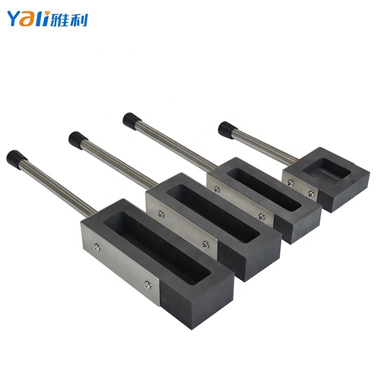 Ingot mold with stainless steel handle for Gold silver and copper molding Graphite Mold for metal melting