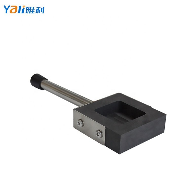 Ingot mold with stainless steel handle for Gold silver and copper molding Graphite Mold for metal melting