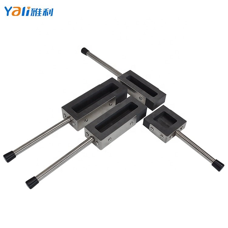 Ingot mold with stainless steel handle for Gold silver and copper molding Graphite Mold for metal melting