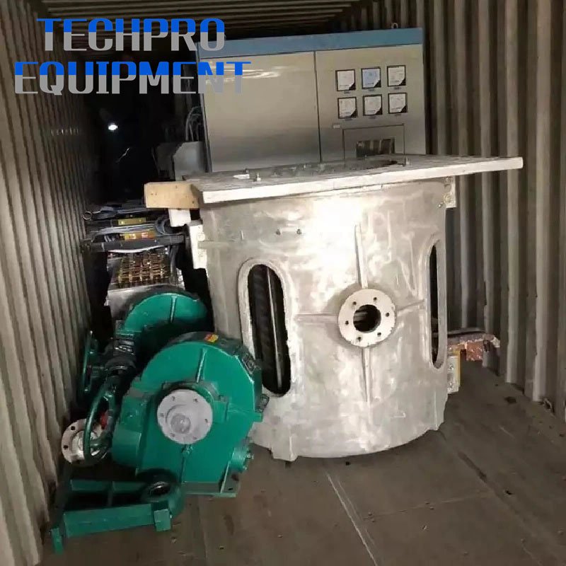 250kg Aluminum Shell Induction Melting Furnace for Cast Iron Metal Scrap and Aluminum ingot