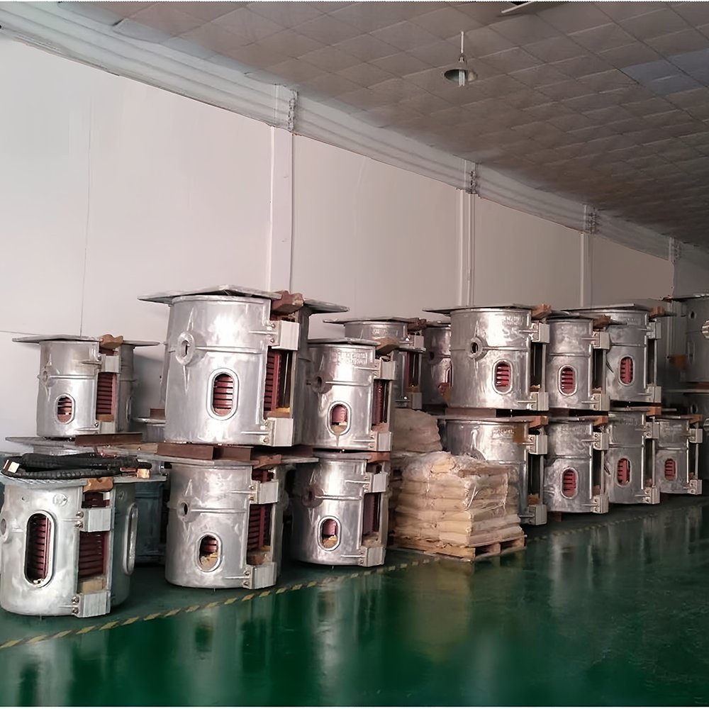 250kg Aluminum Shell Induction Melting Furnace for Cast Iron Metal Scrap and Aluminum ingot