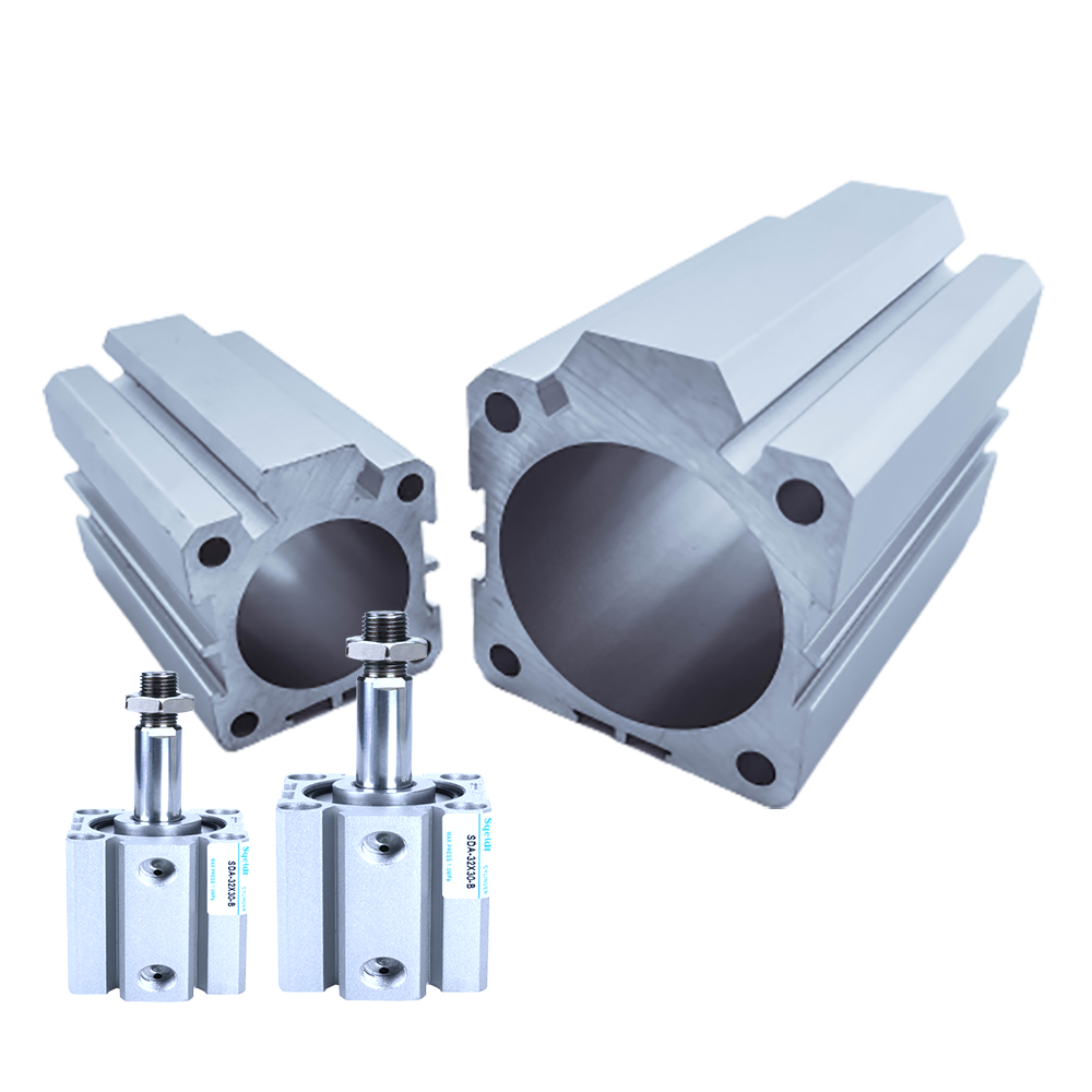 New Portable foldable Adjustable portable extrusion profile aluminium honed tube aluminum tube cylinder pneumatic for dampe