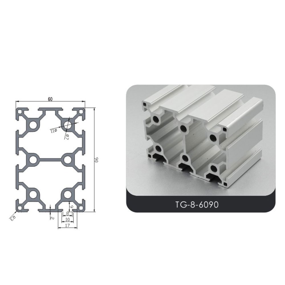 China Factory Manufacturer 60120 Industrial Aluminium Frame Material 60X120 V Slot T Track Extrusion Aluminium Profile