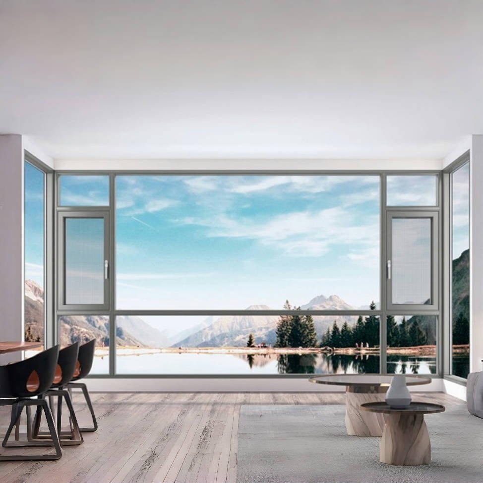 design customized Energy Efficiency Aluminum outswing Casement Windows Triple Glazed Casement window