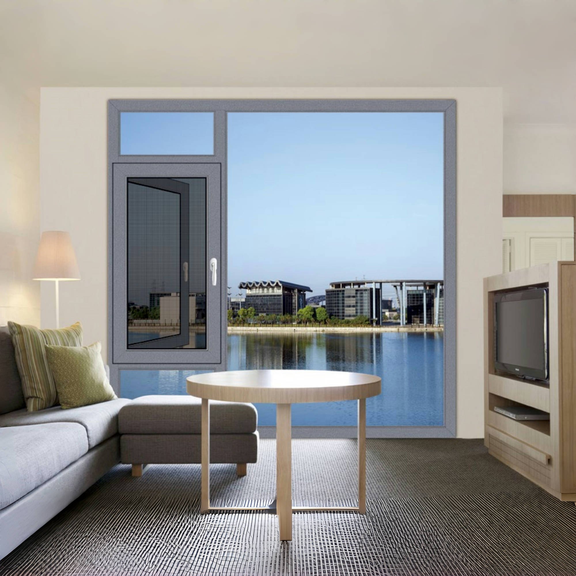 design customized Energy Efficiency Aluminum outswing Casement Windows Triple Glazed Casement window