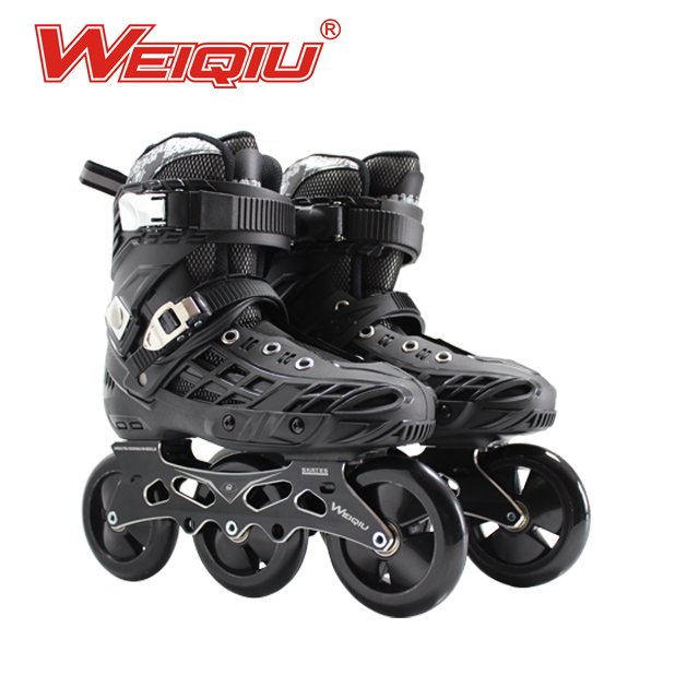 WEIQIU adult inline large tricycle speed skating brush street flat flower roller skates