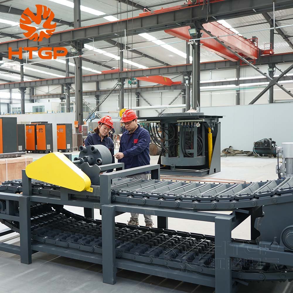 hongteng Alloy aluminum ingot casting Production Line Scrap Aluminum smelting Crucible furnace with Waste gas treatment