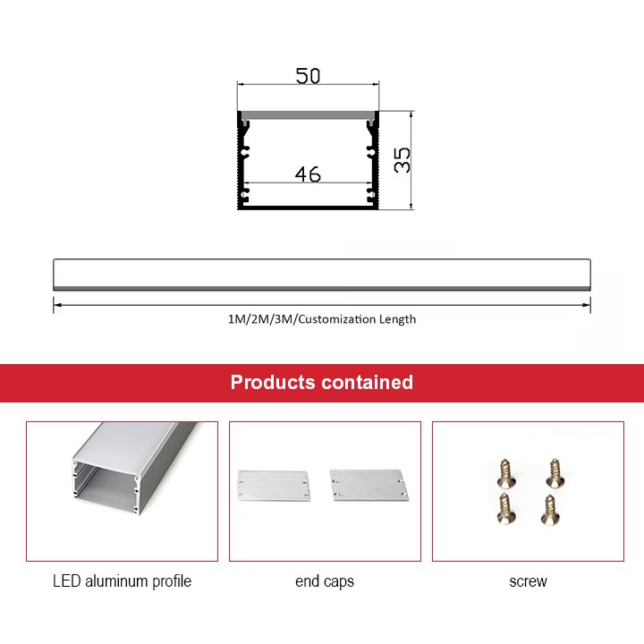 LED Strip Lights Buried Light Trough Aluminum Profile Channel Enclosure PC Diffuser Gypsum Board LED Aluminum Profile