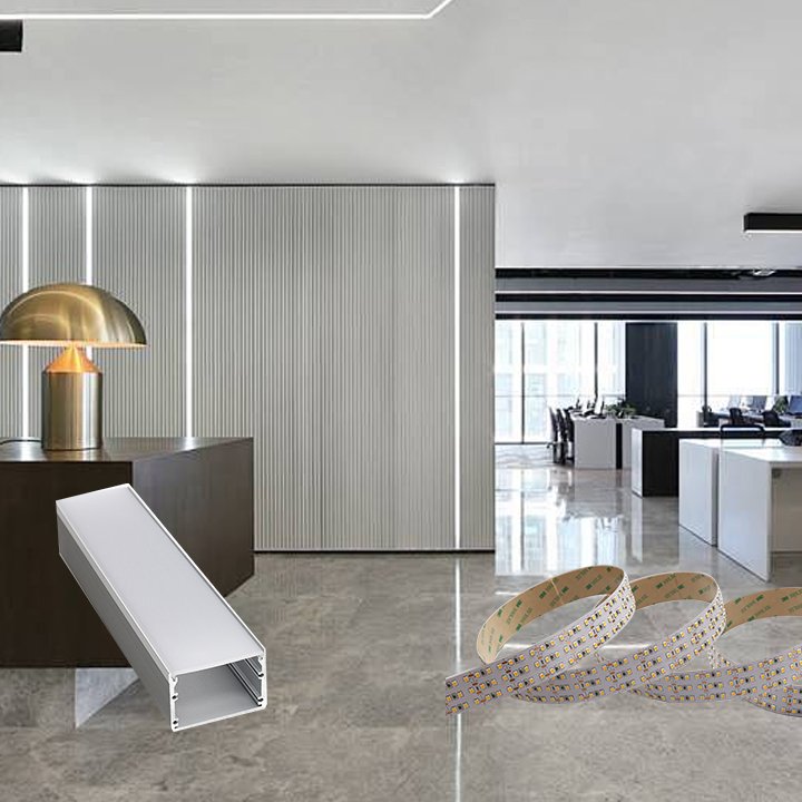 LED Strip Lights Buried Light Trough Aluminum Profile Channel Enclosure PC Diffuser Gypsum Board LED Aluminum Profile