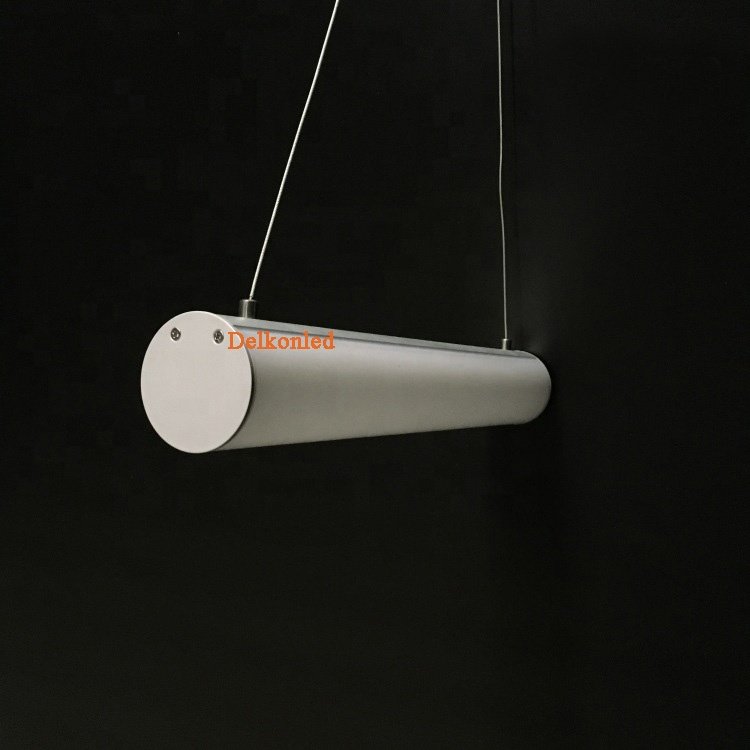 Round tube led aluminum profile with 60*60mm for double strip light