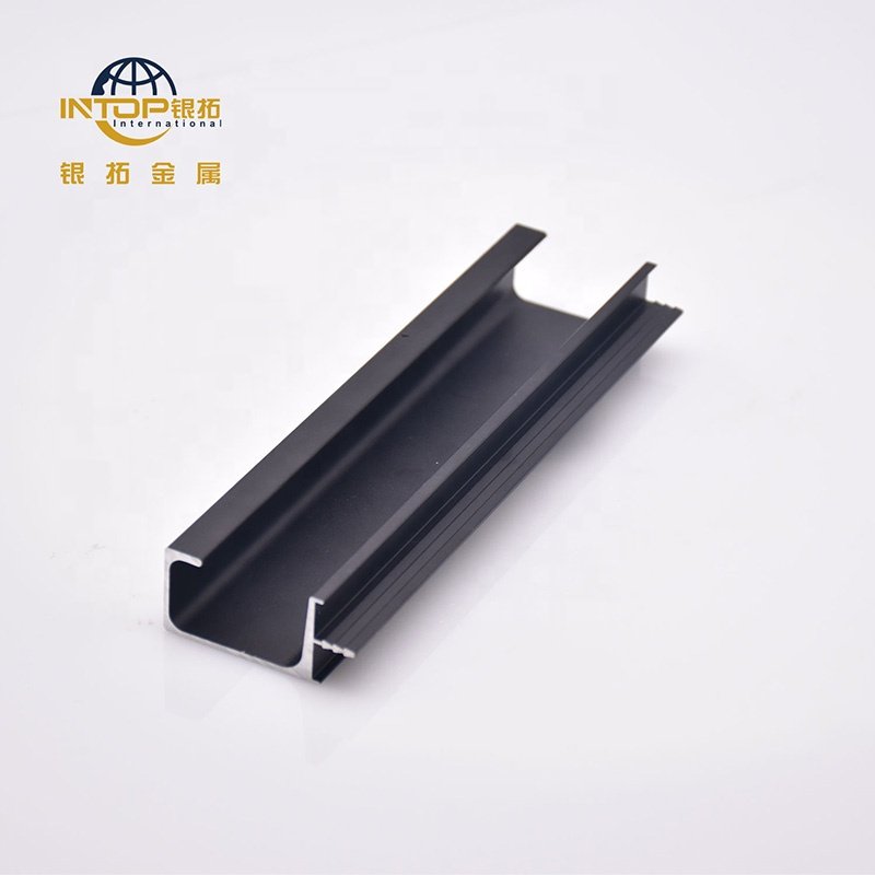 Aluminium Profile For Cabinet Powder Coating Black Kitchen Cabinet Aluminum Profile