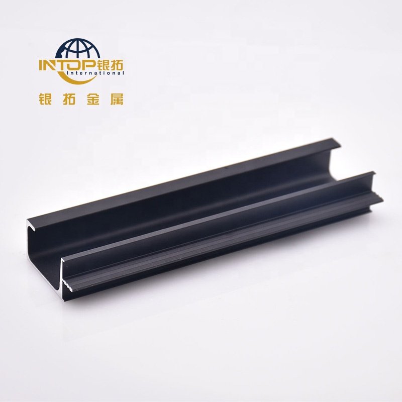 Aluminium Profile For Cabinet Powder Coating Black Kitchen Cabinet Aluminum Profile