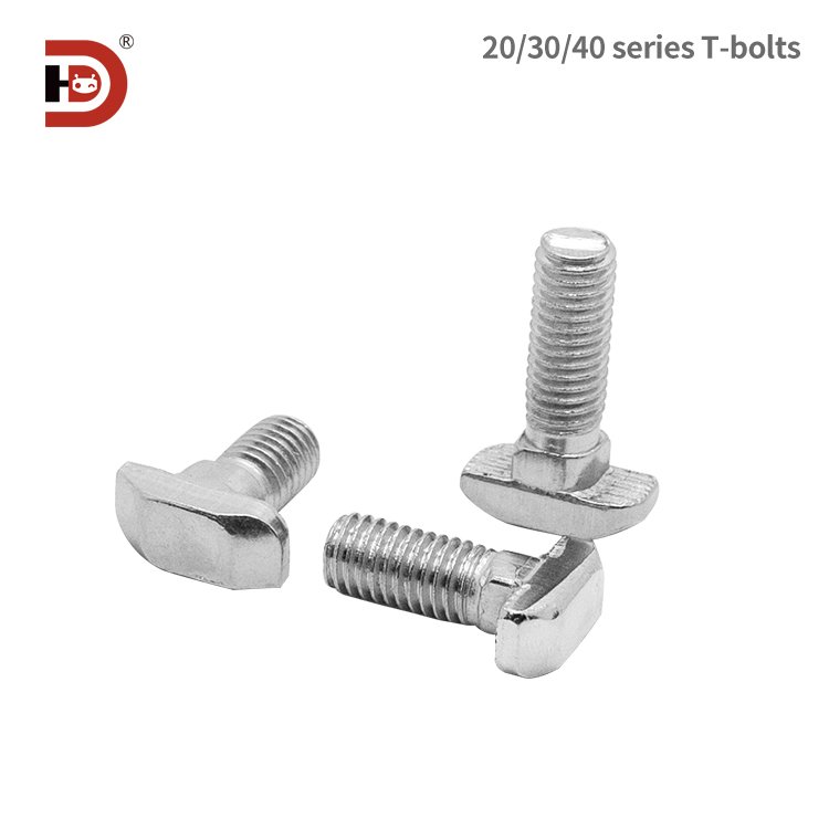 Aluminum profile accessories T-shaped screws T-shaped hammer bolts 20/30/40/45 M5M6M8 carbon steel nickel plating
