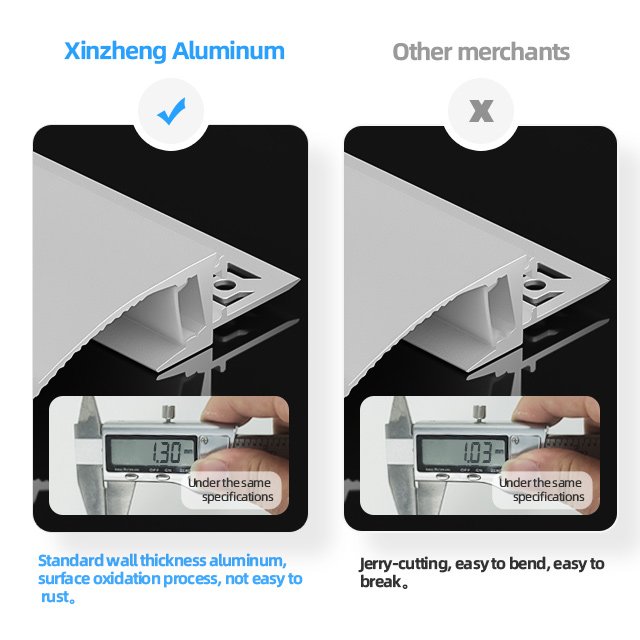 X01 Anodized Silver Extrusion Led Aluminum Profile Channel with Diffuser Led Strip Light Aluminum Proflie
