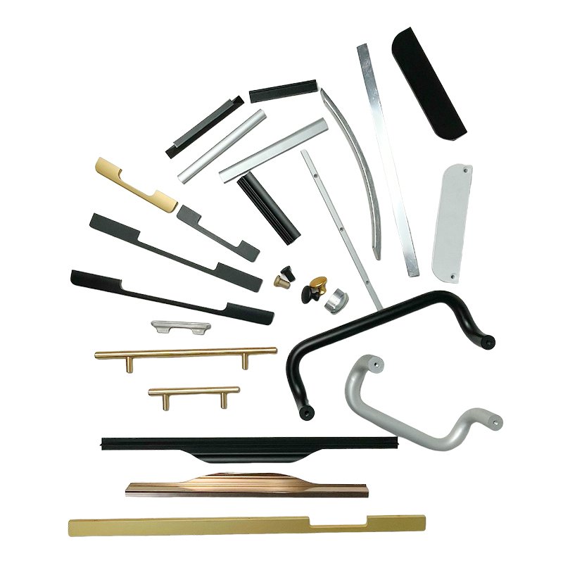 Aluminum Edge Handle Black/Gold Aluminium Profile Handle free for Kitchen Cabinet