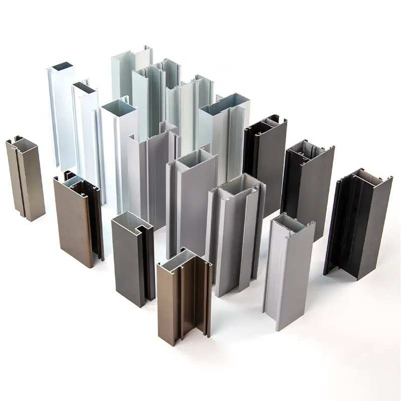 Customized Furniture Hardware Cabinet Aluminum Frame OEM Sliding Door Aluminium Profile For Wardrobe Glass Door For Decorations