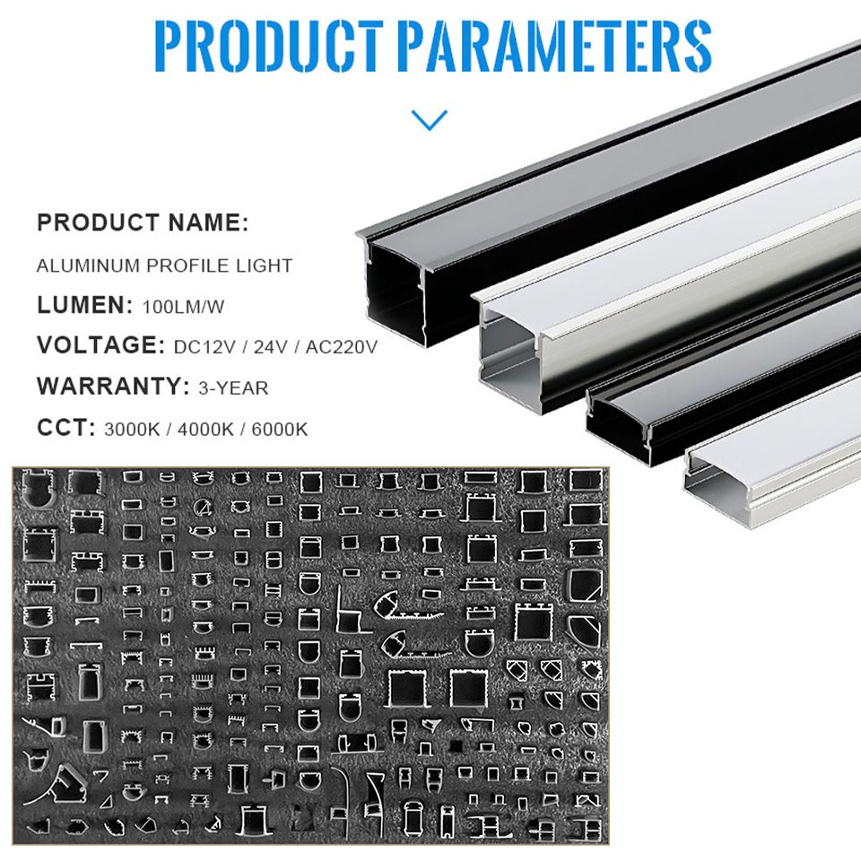 Direct Sale Linear Light led Aluminum Extrusion Profiles Led Strip light Aluminum Profile Channel with Diffuser