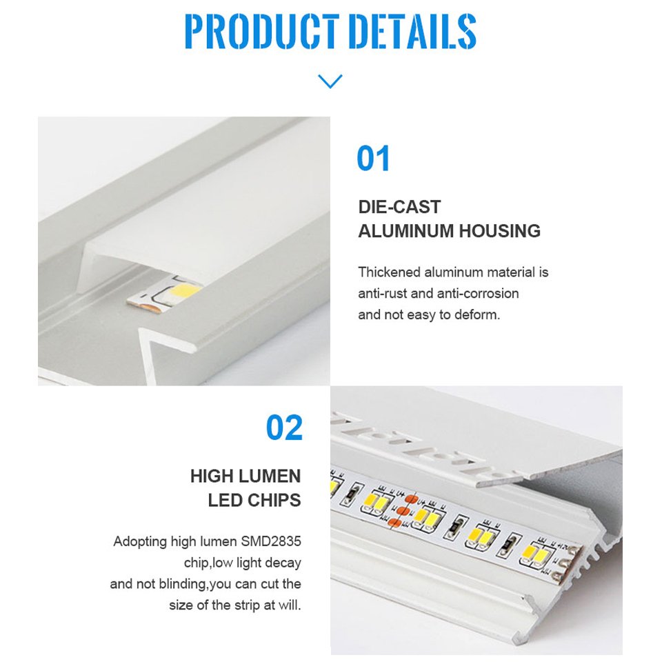 Direct Sale Linear Light led Aluminum Extrusion Profiles Led Strip light Aluminum Profile Channel with Diffuser