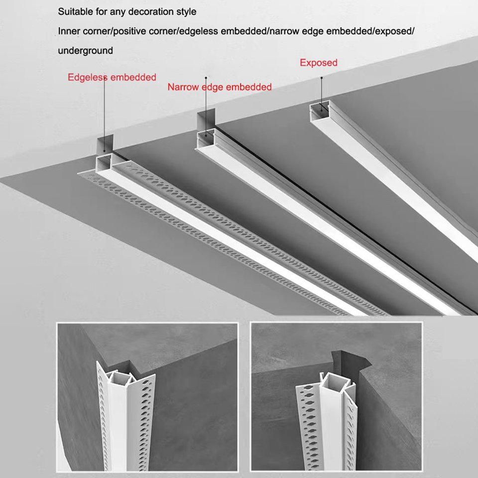 Direct Sale Linear Light led Aluminum Extrusion Profiles Led Strip light Aluminum Profile Channel with Diffuser