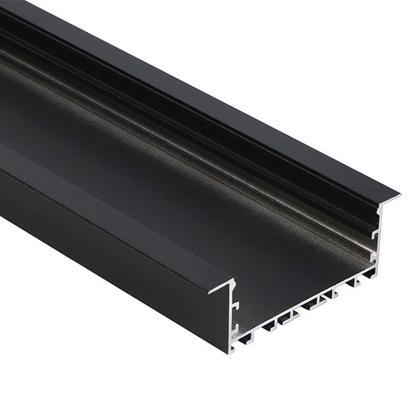 High Quality LED Light featuring an Aluminum Profile Recessed Aluminum Channel Black LED Aluminum Trough Lighting Solution