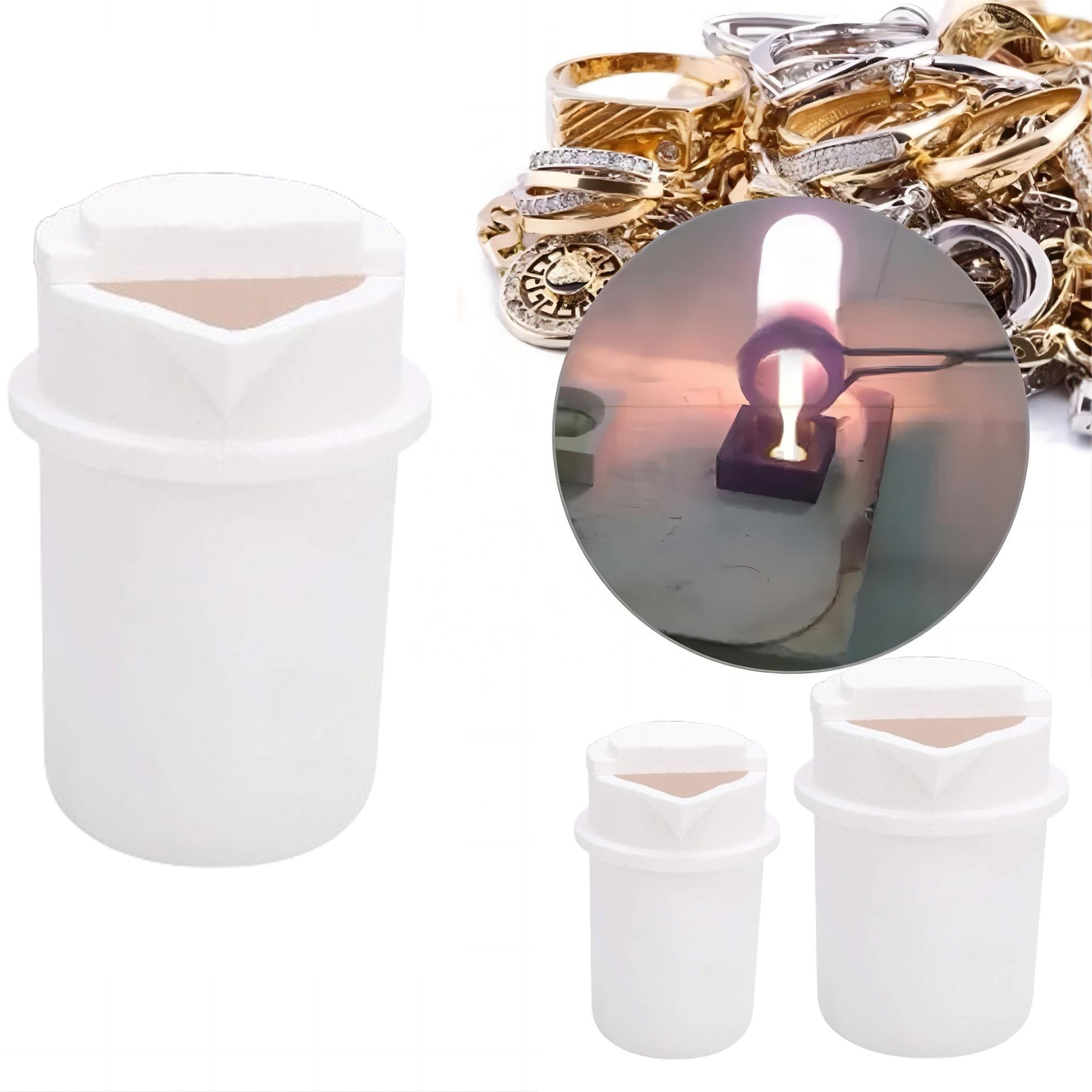Customized 500g 2kg 4kg 5kg 10kg Quartz Crucible For Copper, Pladimum Melting Furnace