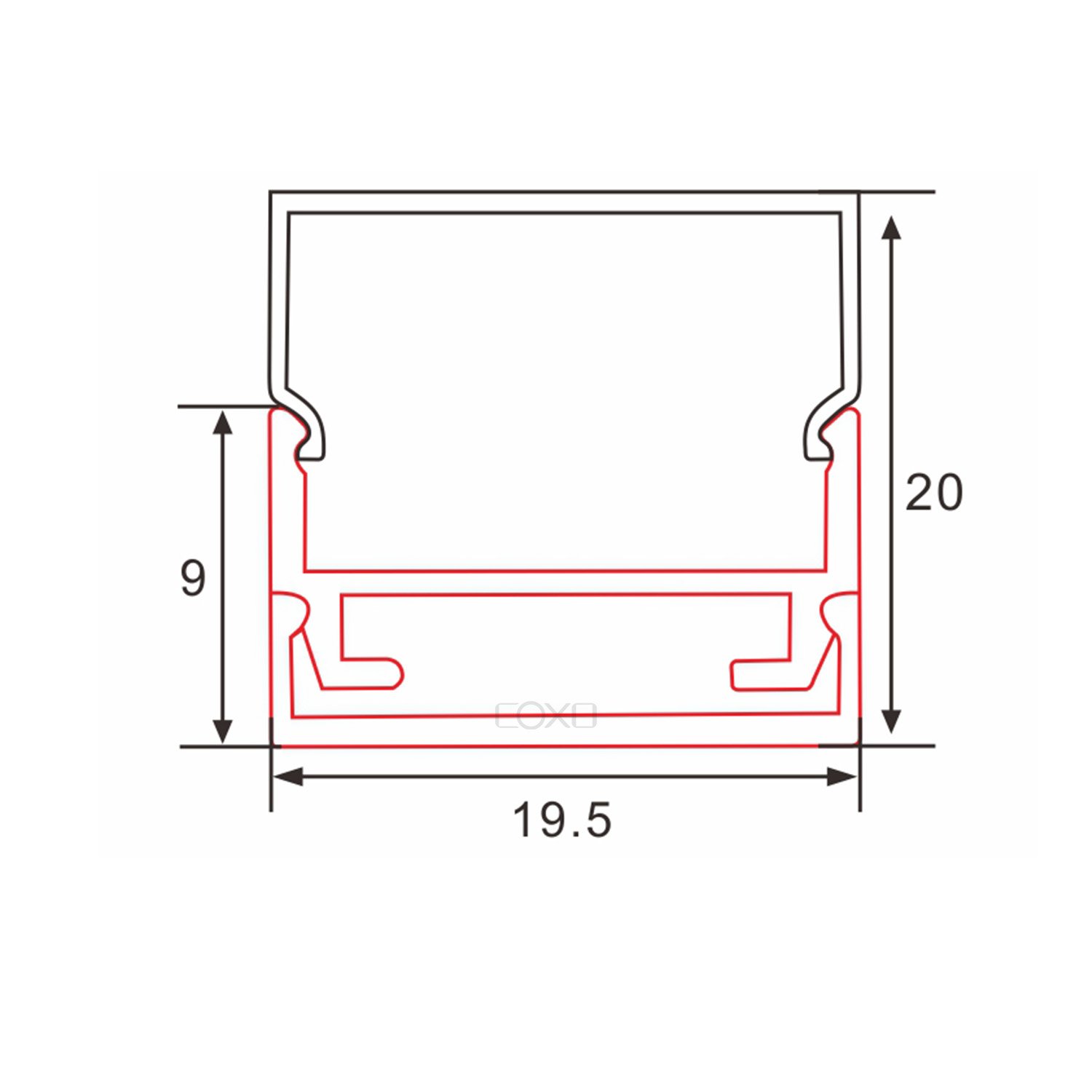 C024B Led Recessed Aluminum profile
