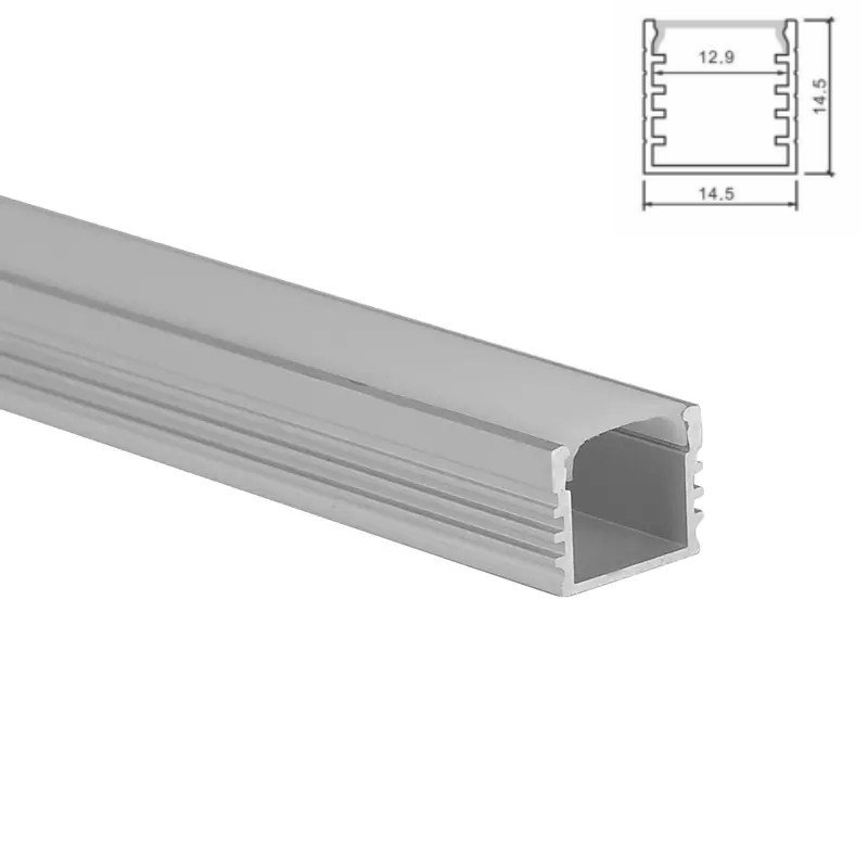 Customized 1m 2m 3m Silver Black extrusion Led Aluminium Profiles Square small Surface Mounted Led Profile Light
