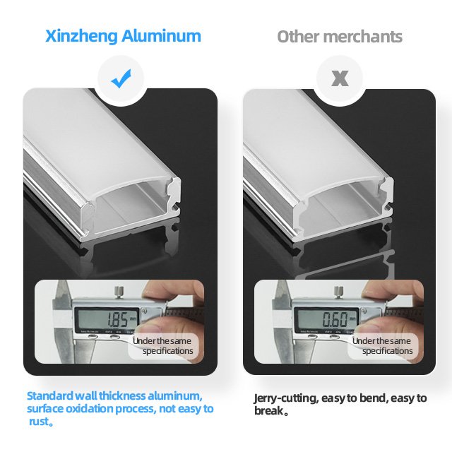 A1707 Direct Sale 17*7MM Linear Light led Aluminum Extrusion Profiles Led Strip light Aluminum Profile Channel with Diffuser