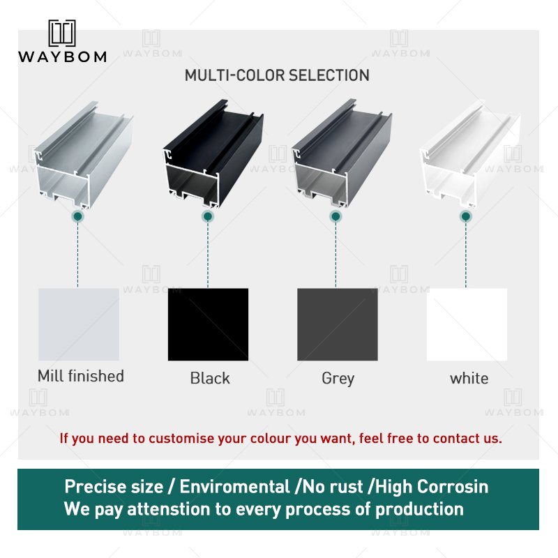 50mm wholesale Factory Price Bi folding door aluminum profile industrial Interior Glass Door 4040 aluminum profiles for windows