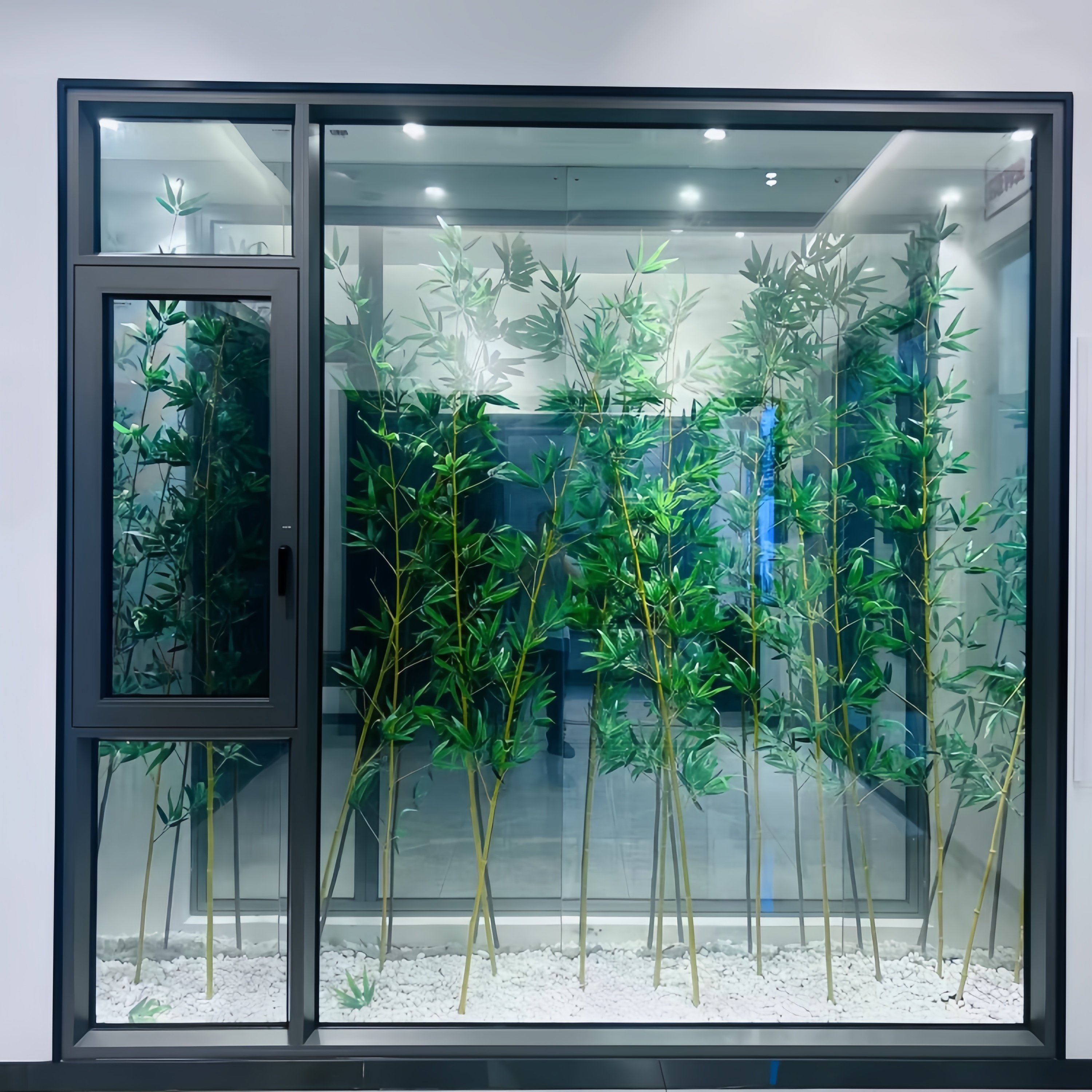 Customized Aluminum Profile Casement Window With Grills Screen Double Tempered Glass Tilt And Turn Casement Windows