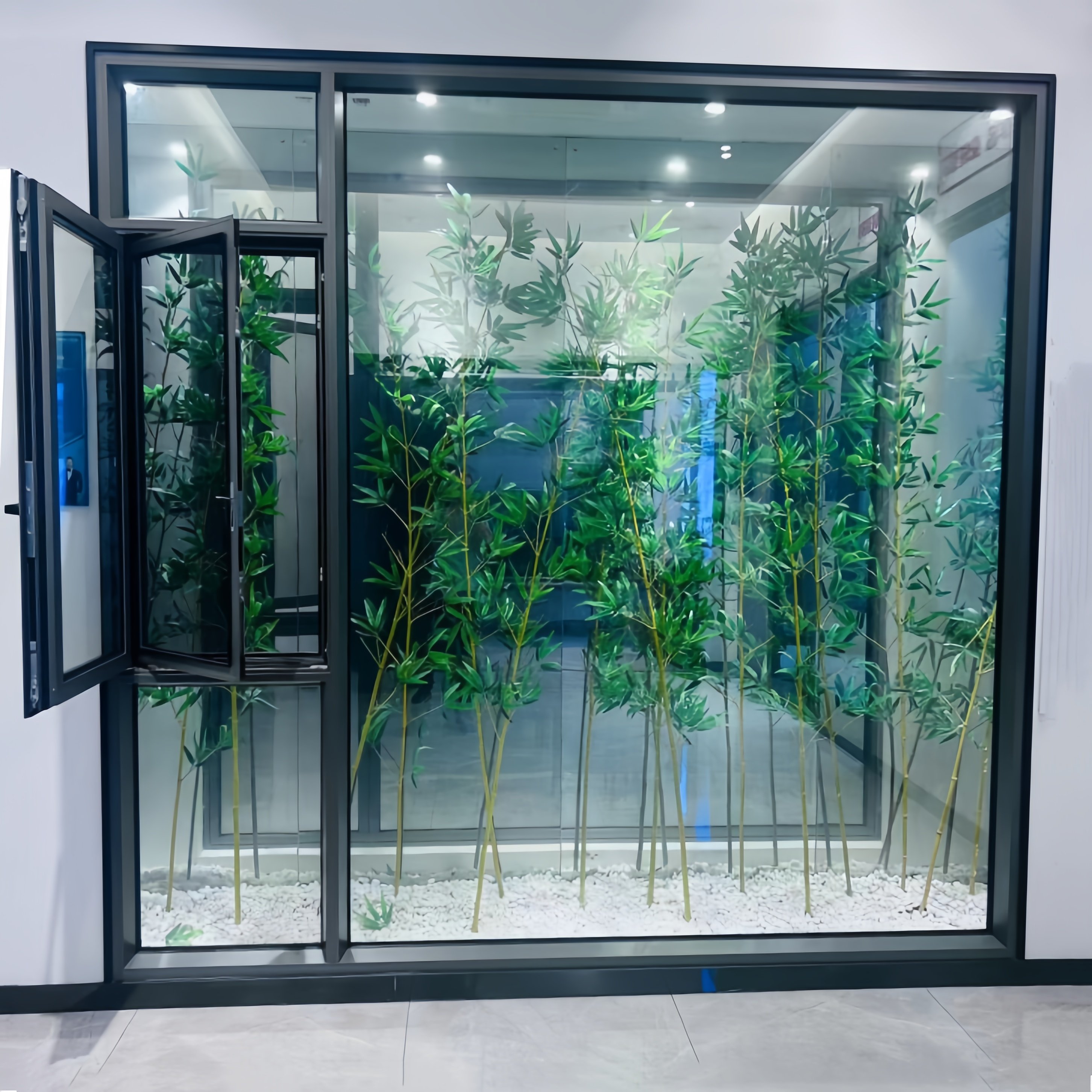 Customized Aluminum Profile Casement Window With Grills Screen Double Tempered Glass Tilt And Turn Casement Windows