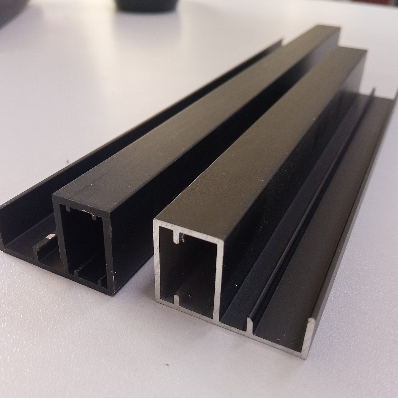 Black Anodised kitchen Wardrobe door frame aluminium profile | factory low cost manufactured in vietnam song hong aluminium