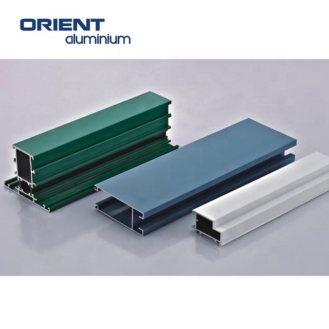 Grain Wood Finish Aluminium Profiles Pattern Hollow Tube Aluminium Profile Wood Color Windows Imitating Wood Aluminum Profile
