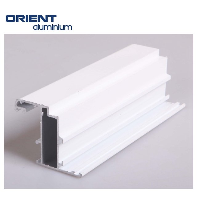 Grain Wood Finish Aluminium Profiles Pattern Hollow Tube Aluminium Profile Wood Color Windows Imitating Wood Aluminum Profile